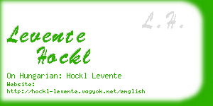 levente hockl business card